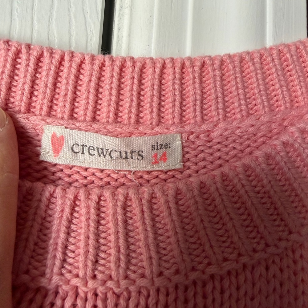 Crewcuts Pink Llama Knit Sweater - girls 14 - Picture 3 of 4